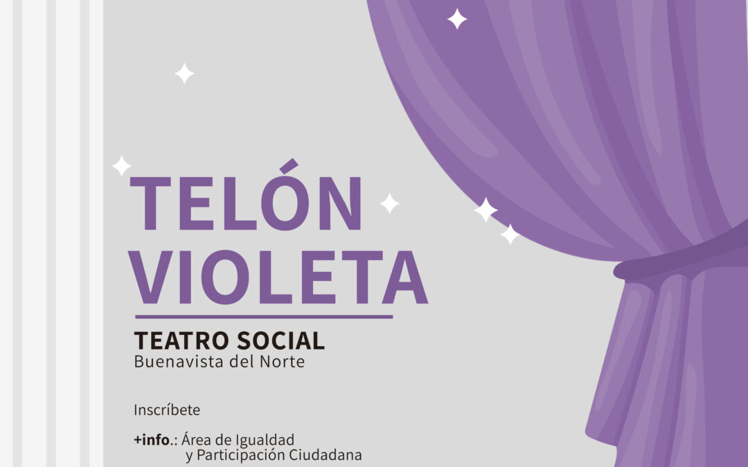 Cartel Teatro Social Telón Violeta
