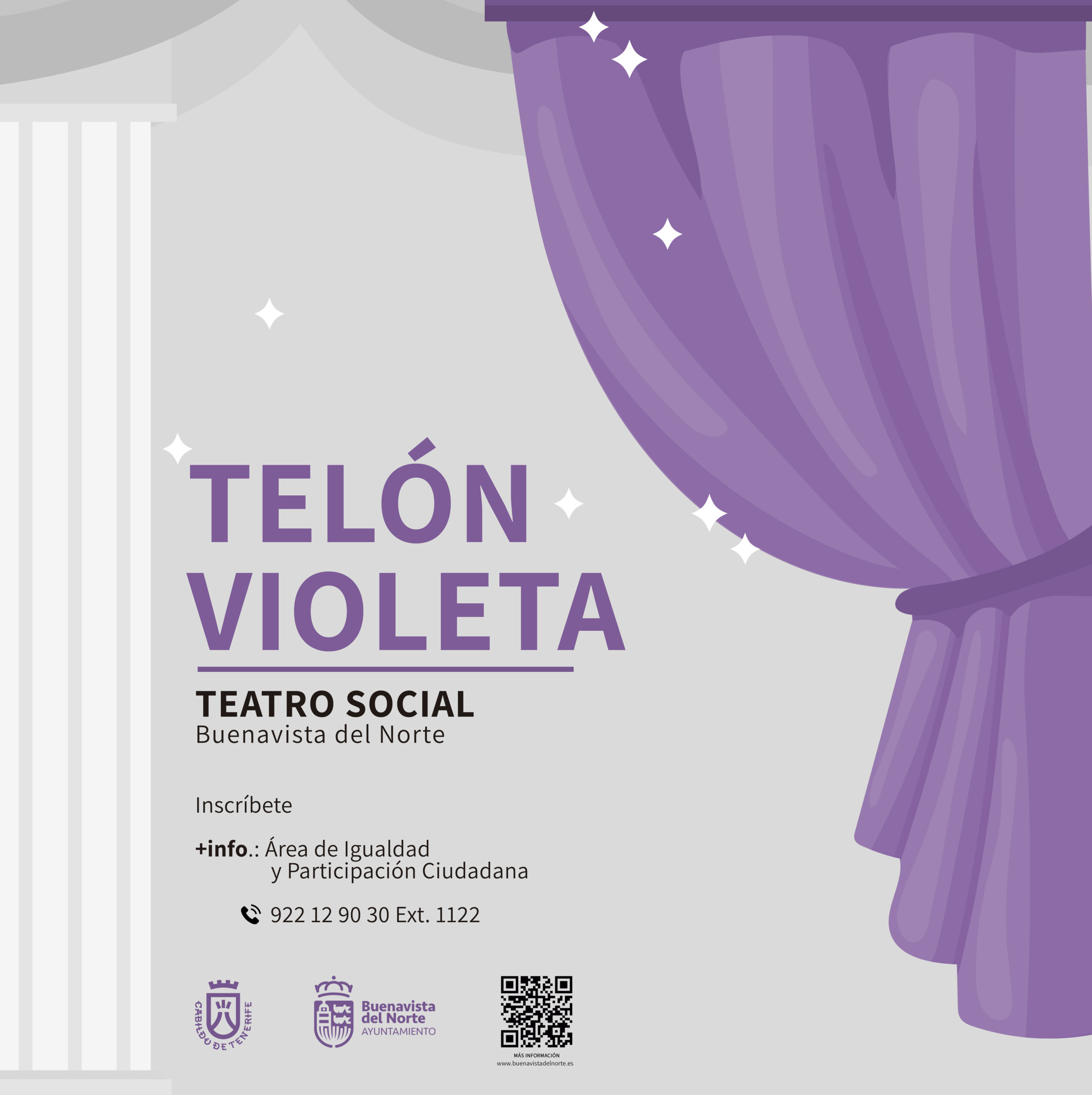 Cartel Teatro Social Telón Violeta