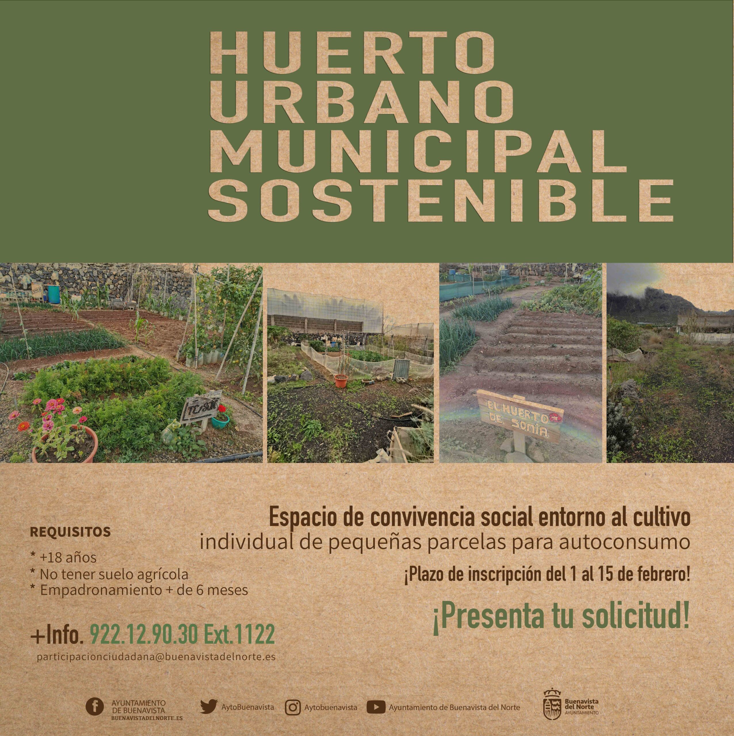Cartel Informativo Huerto Urbano Municipal Sostenible